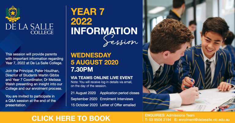 Year 7 2022 Information Session
